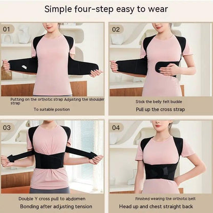 Unisex Posture Corrector Brace Anti Humpback Chest Lift Support For Better Shoulder And Spine Alignment by null
