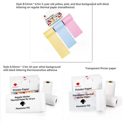 Portable Mini Thermal Label Printer Home Photo Printer Student Wrong Question Printer Bluetooth-compatible Mini Label Printer Price Tag by null