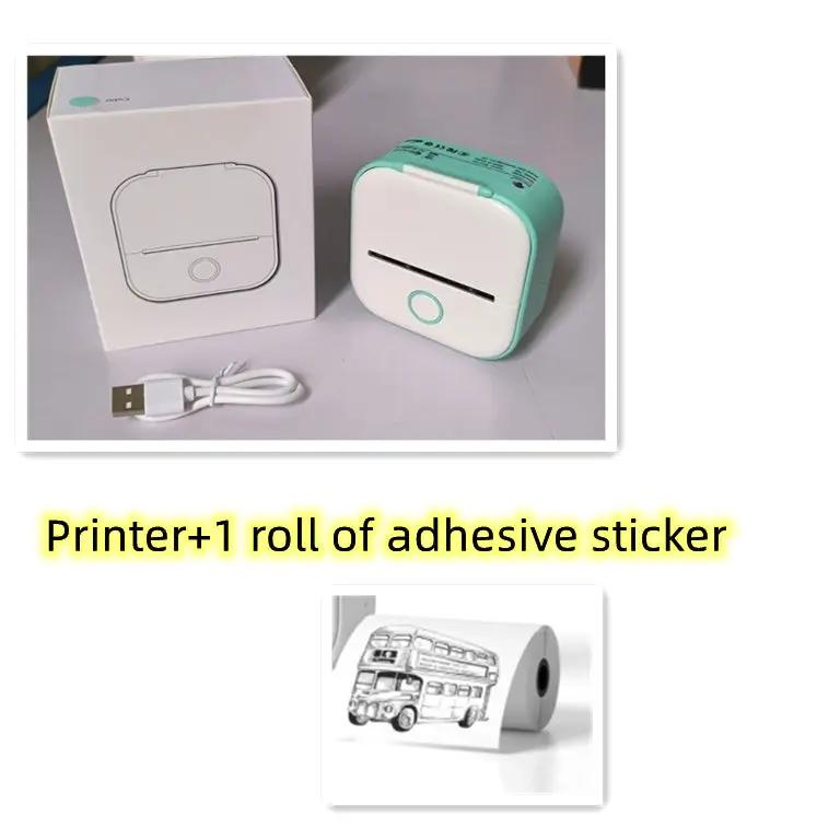 Portable Mini Thermal Label Printer Home Photo Printer Student Wrong Question Printer Bluetooth-compatible Mini Label Printer Price Tag by null