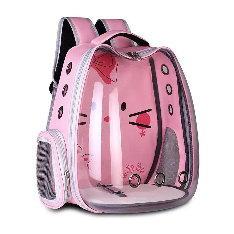 Pet Supplies Pet Backpack Convenient Pet Space Bag Breathable Shoulder Cat Bag Dog Bag by null