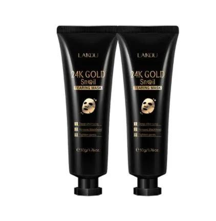 Gold Foil Snail Tear Off Mask Hydrating 50g Deep Hydration Facial Mask For Radiant Skin by null