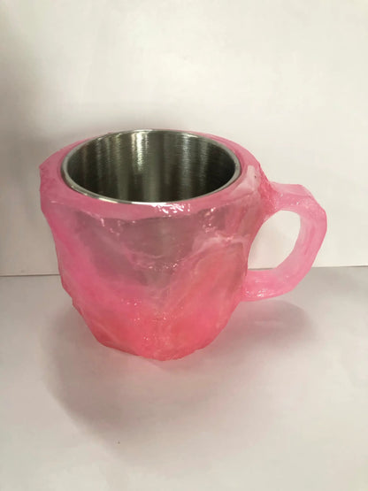 400ml Resin Mineral Crystal Coffee Mugs With Handles Elegant Fake Mineral Crystal Cup For Workplace Home Decor Christmas Gift Kitchen Gadgets by Zeny Home & Beauty