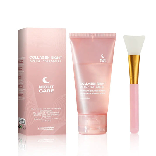 Collagen Night Face Mask With Natural Ingredients For Firming Hydration And Anti Wrinkle Skin Care by null