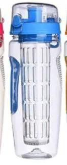 32 Oz Fruit Infuser Water Bottle BPA Free Eastman Tritan Leakproof Sports Bottle With Infuser Cup by null