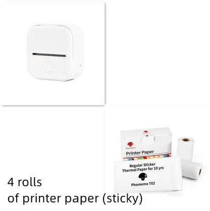 Portable Mini Thermal Label Printer Home Photo Printer Student Wrong Question Printer Bluetooth-compatible Mini Label Printer Price Tag by null