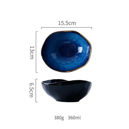 Ceramic Irregular Flat Plates For Western Dishes Household Kitchen Everyday Tableware Dishwasher Safe Microwave Safe by null