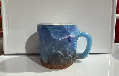 400ml Resin Mineral Crystal Coffee Mugs With Handles Elegant Fake Mineral Crystal Cup For Workplace Home Decor Christmas Gift Kitchen Gadgets by Zeny Home & Beauty