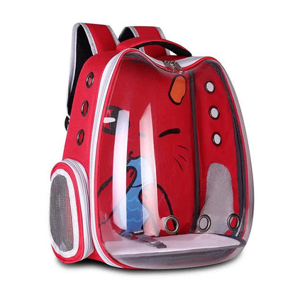 Pet Supplies Pet Backpack Convenient Pet Space Bag Breathable Shoulder Cat Bag Dog Bag by null