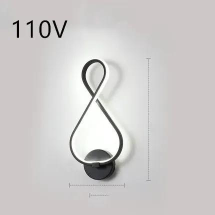 Nordic LED Wall Lamp for Bedroom and Bedside Minimalist Design Modern Energy Efficient Lighting Fixture by null