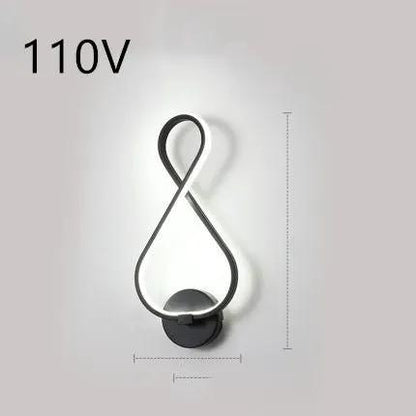 Nordic LED Wall Lamp for Bedroom and Bedside Minimalist Design Modern Energy Efficient Lighting Fixture by null