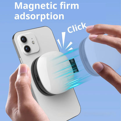 Mini Portable Mobile Phone Selfie Light With Magnetic Holder And Makeup Mirror Three Color Temperature Dimmable by null