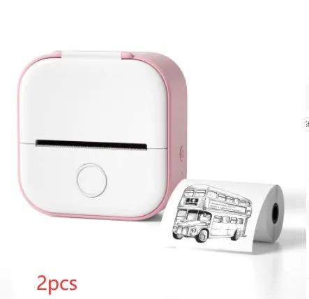 Portable Mini Thermal Label Printer Home Photo Printer Student Wrong Question Printer Bluetooth-compatible Mini Label Printer Price Tag by null
