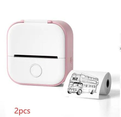 Portable Mini Thermal Label Printer Home Photo Printer Student Wrong Question Printer Bluetooth-compatible Mini Label Printer Price Tag by null