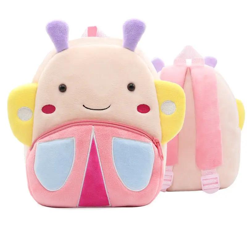 Kindergarten Kids Small School Bag Animal Backpack Cartoon Cute Cloth Bag With Zipper Pocket by null
