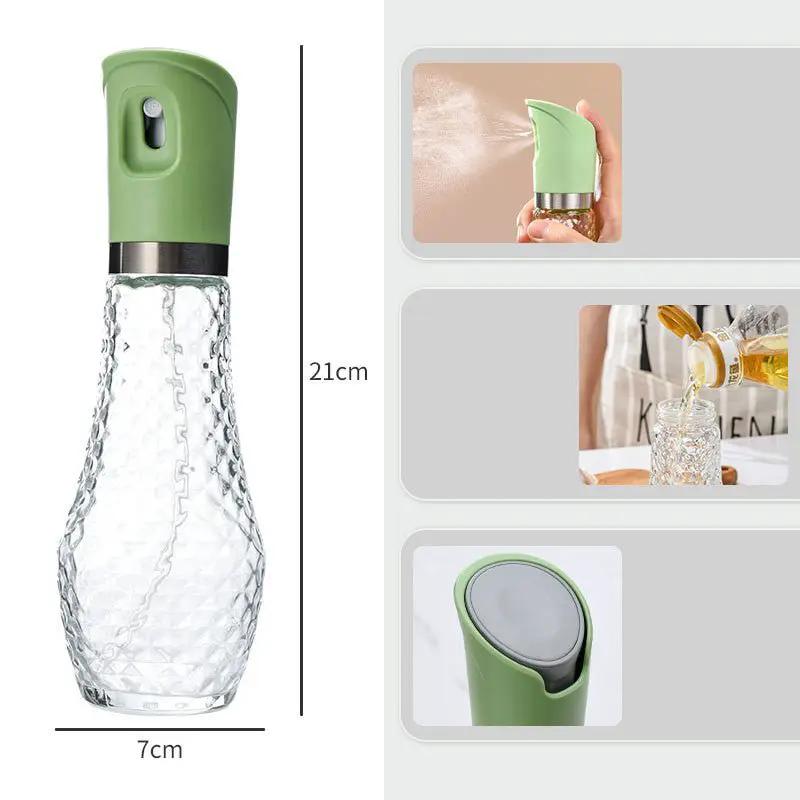 Home Kitchen Press On Oil Spray Bottle Set For Olive Oil Vinegar And Other Seasonings by null