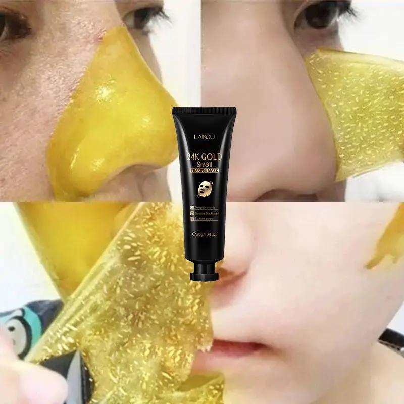 Gold Foil Snail Tear Off Mask Hydrating 50g Deep Hydration Facial Mask For Radiant Skin by null