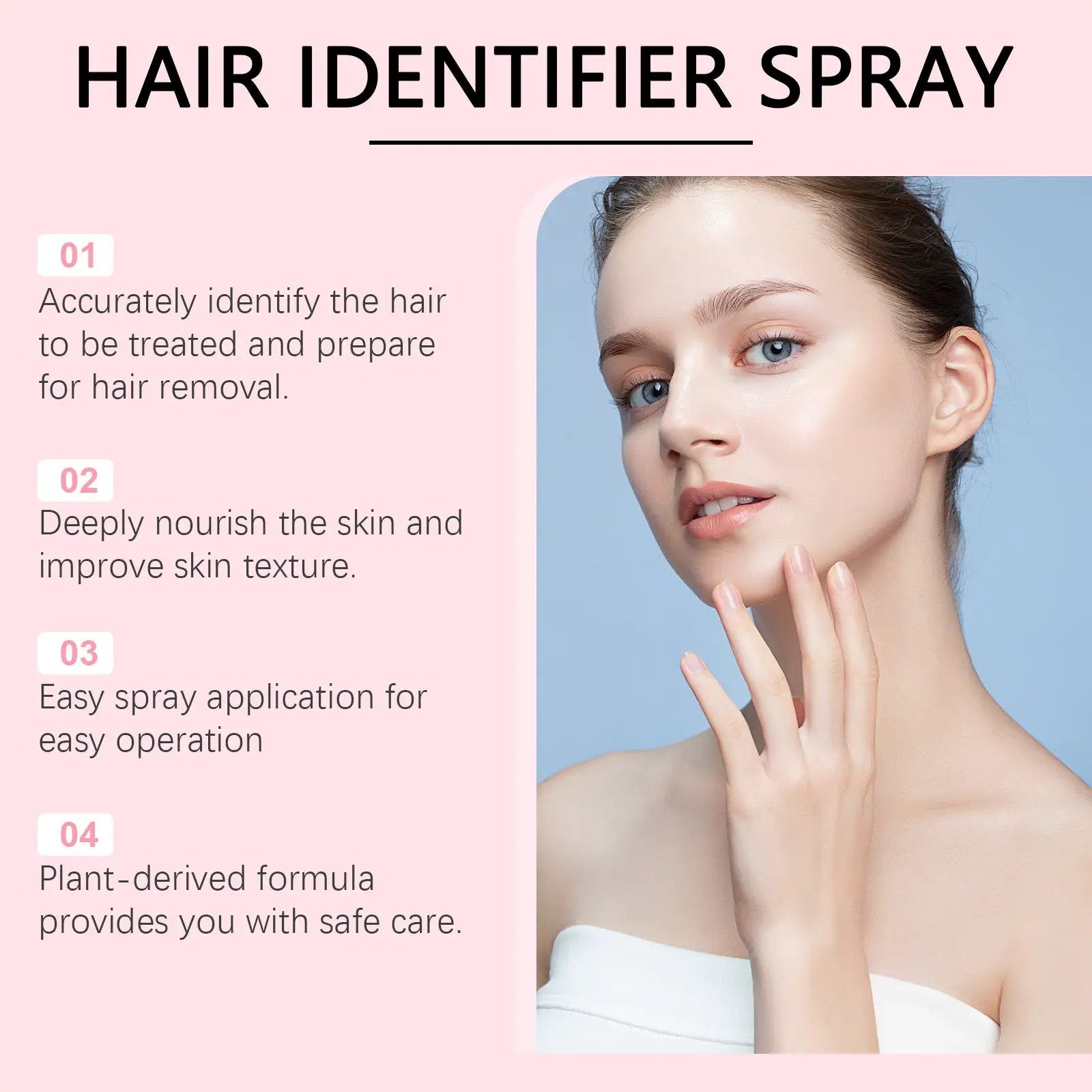 Hair Identifier Spray Set For Face Shaving Dermaplaner Skin Care Moisturizing Spray With Spatula by null