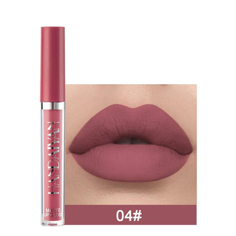 Lip Mud Lazy Lipstick Lip Glaze Matte Red Lip Gloss 2.5ml Long Lasting Non Sticky Formula Portable Cup by null