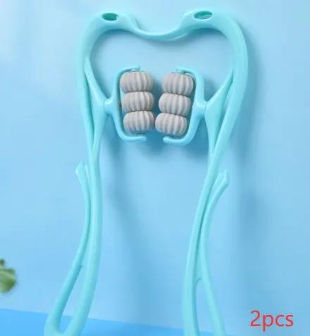 Multifunctional Manual Six-wheel Neck Massager Massage Relieve Roller Massage Tool by null