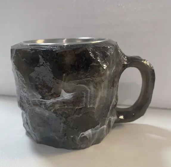 400ml Resin Mineral Crystal Coffee Mugs With Handles Elegant Fake Mineral Crystal Cup For Workplace Home Decor Christmas Gift Kitchen Gadgets by Zeny Home & Beauty