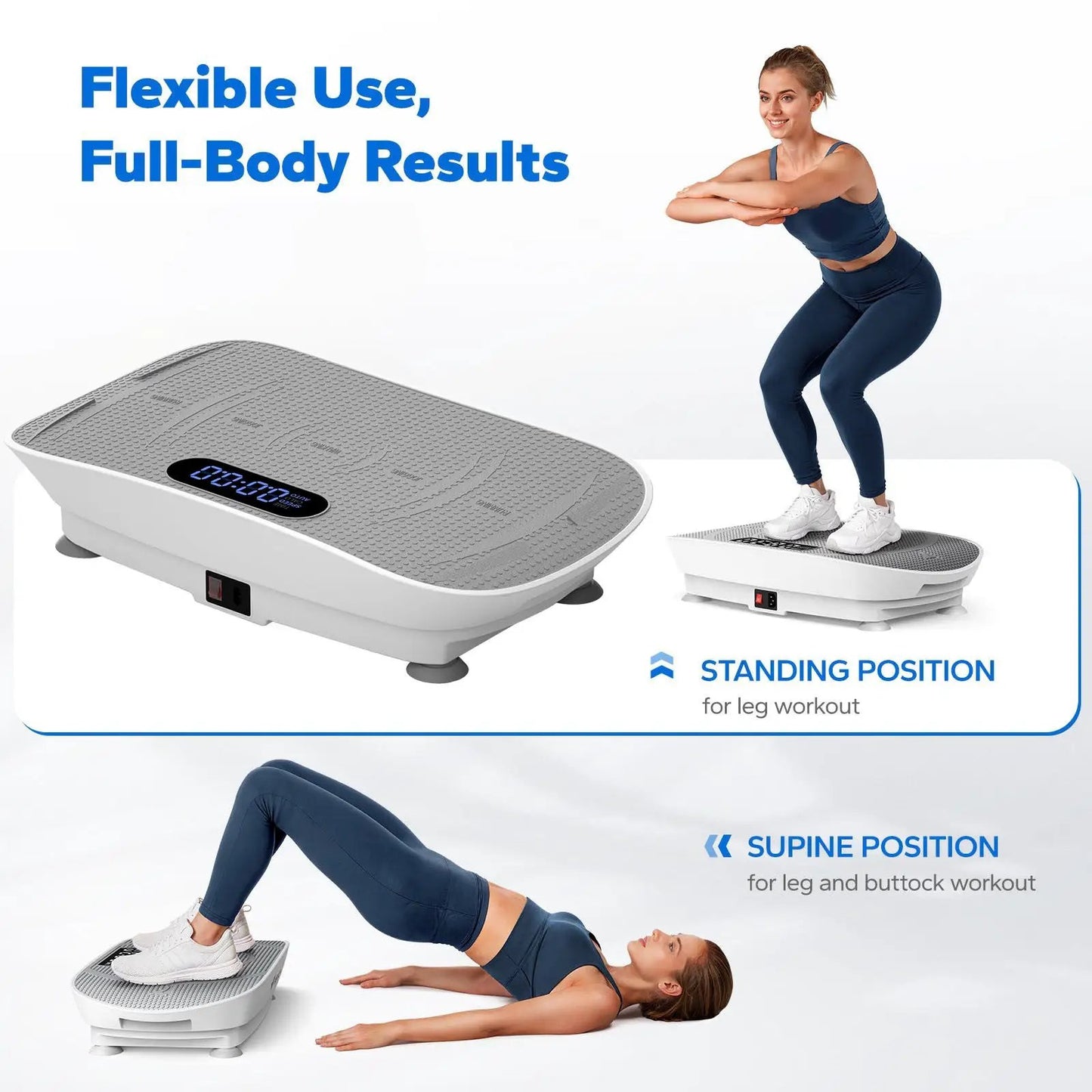 Quiet Vibration Plate Body Shaker Massager For Home Fitness UK Ideal Low Noise Workout Equipment For Cardio And Toning by null