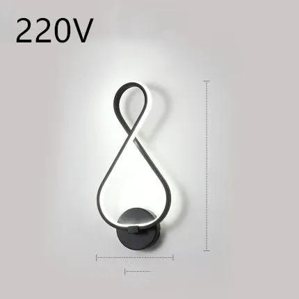 Nordic LED Wall Lamp for Bedroom and Bedside Minimalist Design Modern Energy Efficient Lighting Fixture by null