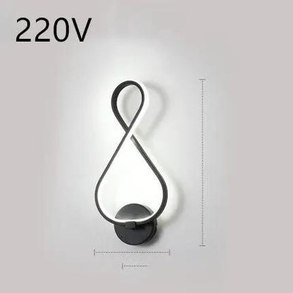 Nordic LED Wall Lamp for Bedroom and Bedside Minimalist Design Modern Energy Efficient Lighting Fixture by null