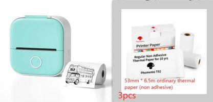 Portable Mini Thermal Label Printer Home Photo Printer Student Wrong Question Printer Bluetooth-compatible Mini Label Printer Price Tag by null
