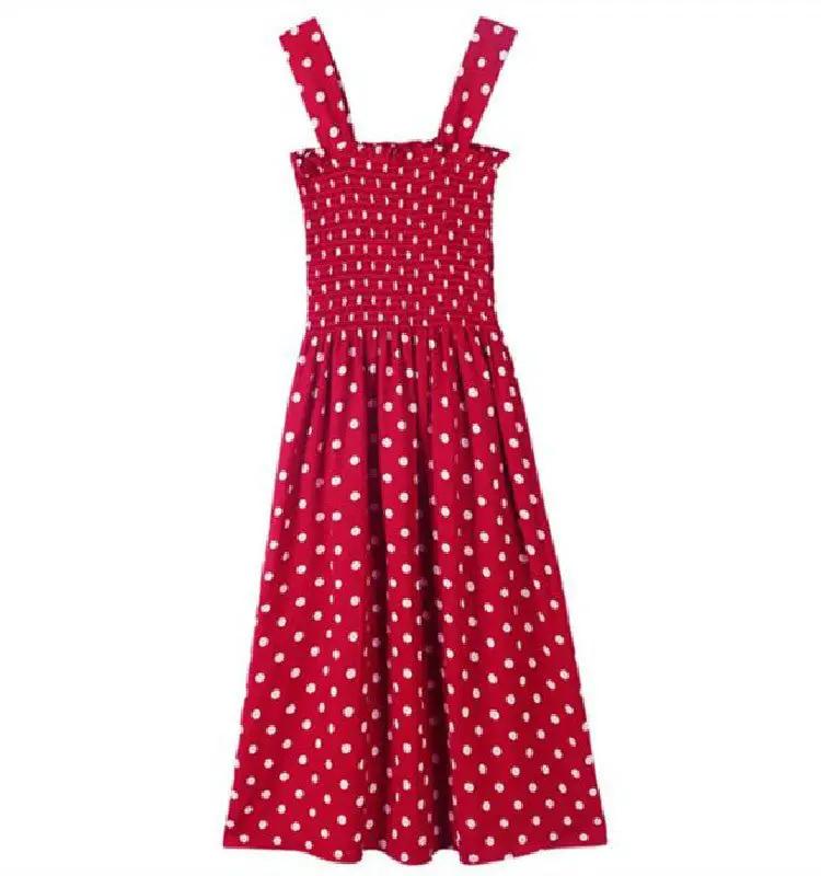 Off Shoulder Polka Dot Womens Slip Dress Boho Chic Mid Length Silhouette For Modern Wardrobe by null