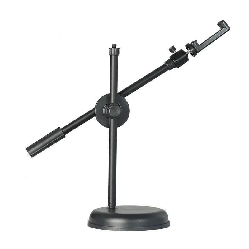 Mobile Phone Bracket Fill Light For Live Streaming Desktop Desk Mount Universal Black by null