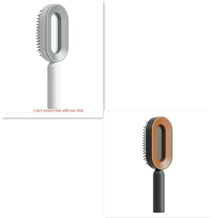 Self Cleaning Hair Brush For Women One-key Cleaning Hair Loss Airbag Massage Scalp Comb Anti-Static Hairbrush by null