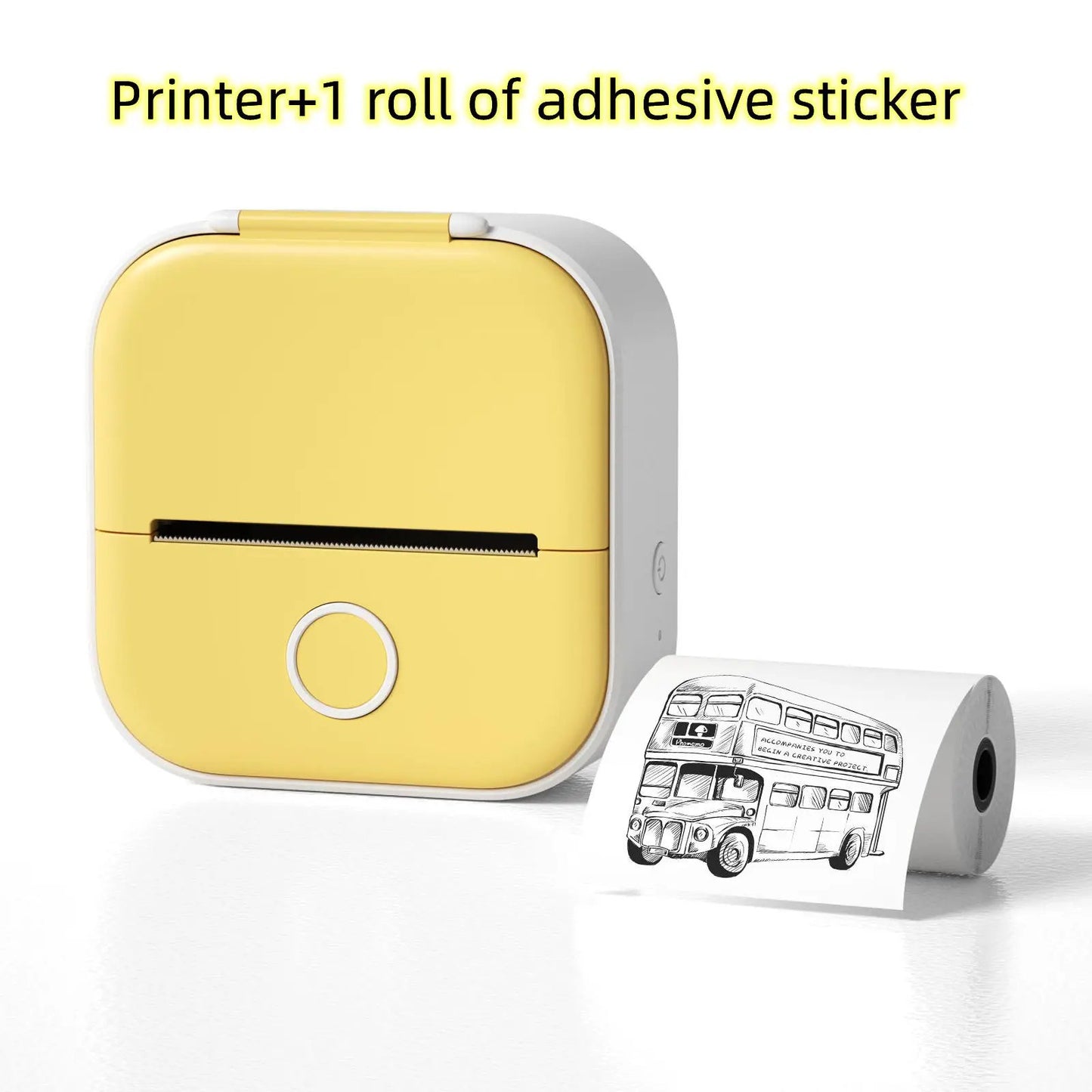 Portable Mini Thermal Label Printer Home Photo Printer Student Wrong Question Printer Bluetooth-compatible Mini Label Printer Price Tag by null