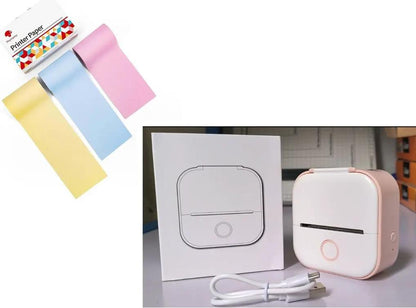 Portable Mini Thermal Label Printer Home Photo Printer Student Wrong Question Printer Bluetooth-compatible Mini Label Printer Price Tag by null