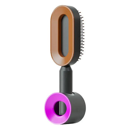 Self Cleaning Hair Brush For Women One-key Cleaning Hair Loss Airbag Massage Scalp Comb Anti-Static Hairbrush by null