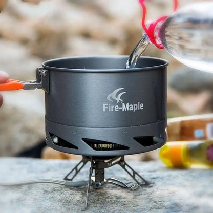 Fire Maple Feast K2 Heat Exchanger Cookware Set for Camping and Hiking with Hard Anodized Aluminum Pot and Kettle by null