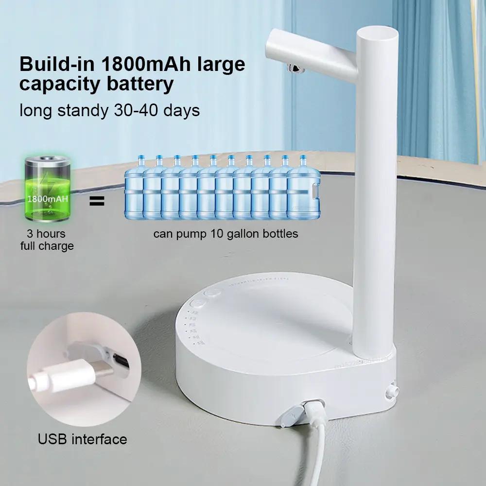 Desk Dispenser Electric Water Gallon Automatic Water Bottle Dispenser Rechargeable Water Dispenser by Zeny Home & Beauty