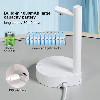 Desk Dispenser Electric Water Gallon Automatic Water Bottle Dispenser Rechargeable Water Dispenser by Zeny Home & Beauty