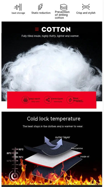 Winter Down Thick Bright Leather Cotton-padded Jacket by Zeny Home & Beauty