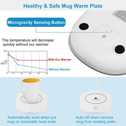 Auto Shut Off Coffee Mug Warmer For Home Office Desk Keeps Beverages Warm All Day by null