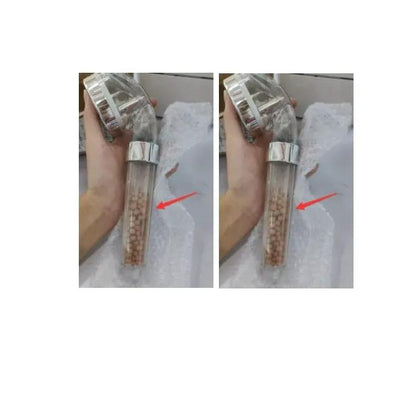 Pressurized Negative Ion Shower Head With Three Mode Water Outlet And Massage Spray by null