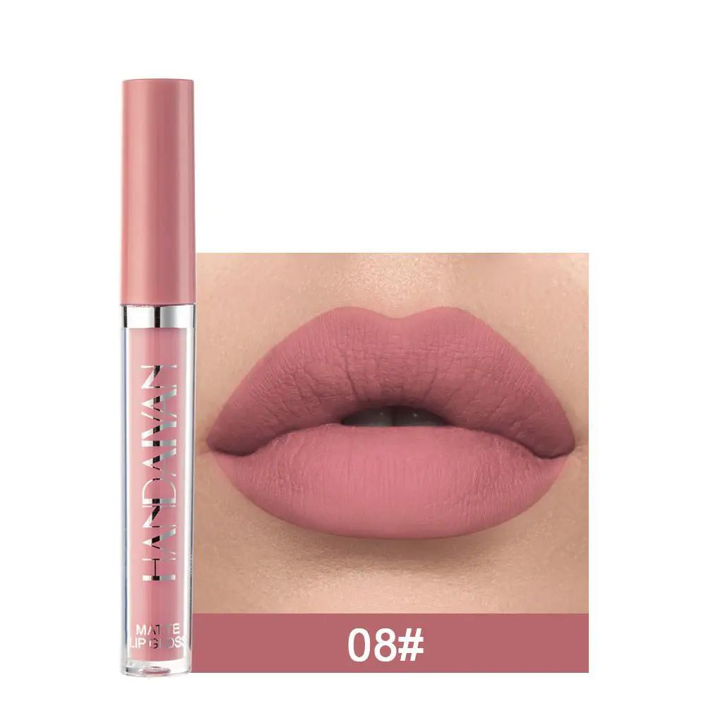 Lip Mud Lazy Lipstick Lip Glaze Matte Red Lip Gloss 2.5ml Long Lasting Non Sticky Formula Portable Cup by null