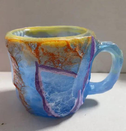 400ml Resin Mineral Crystal Coffee Mugs With Handles Elegant Fake Mineral Crystal Cup For Workplace Home Decor Christmas Gift Kitchen Gadgets by Zeny Home & Beauty
