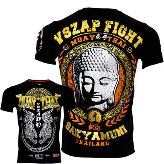 Fighting Boxing Training Clothing Muay Thai Men's T-shirt Summer Breathable And Loose by Zeny Home & Beauty